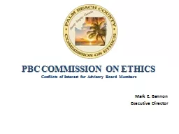 PBC COMMISSION ON ETHICS