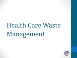 Health Care Waste Management