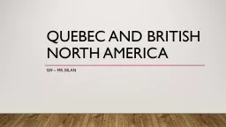 Quebec and British North America