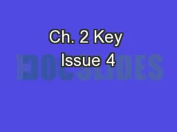 Ch. 2 Key Issue 4