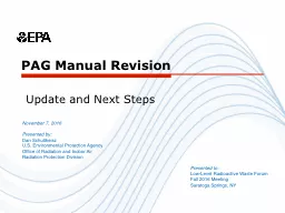 PAG Manual Revision