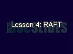 Lesson 4: RAFT