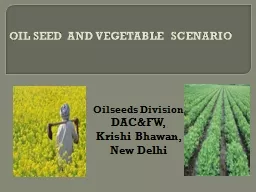 OIL SEED AND VEGETABLE SCENARIO