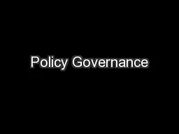 Policy Governance