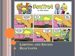 Limiting and Excess Reactants