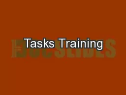 Tasks Training