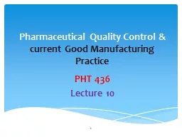 Pharmaceutical Quality Control &