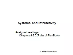 Systems and Interactivity
