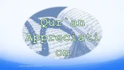 Qur`an Appreciation