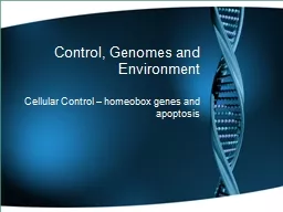 Control, Genomes and Environment