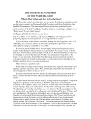 THE INTERNET BLASPHEMIES OF THE PARSI RELIGION