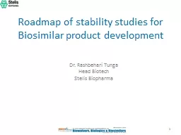Roadmap of stability studies for