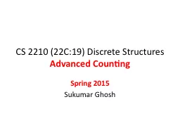 CS 2210 (22C:19) Discrete Structures