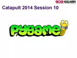 Catapult 2014 Session 10