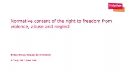 Normative content of the right to freedom from