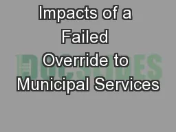 Impacts of a Failed Override to Municipal Services