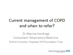 Current management of COPD and when to refer?