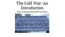 The Cold War: An Introduction