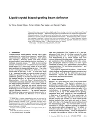 Liquidcrystal blazedgrating beam deflector Xu Wang Dan