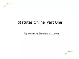 Statutes Online Part One