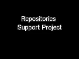 Repositories Support Project