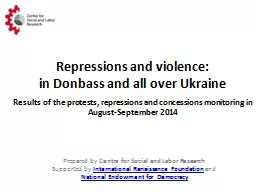 Repressions and violence