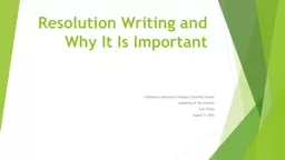 Resolution Writing and Why It Is Important