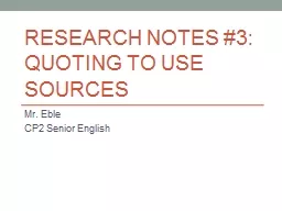 Research Notes #3: Quoting to