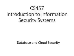 Database and Cloud Security