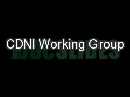 CDNI Working Group