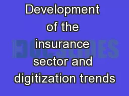Development of the insurance sector and digitization trends