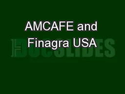 AMCAFE and Finagra USA