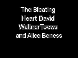 The Bleating Heart David WaltnerToews and Alice Beness