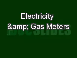 Electricity & Gas Meters