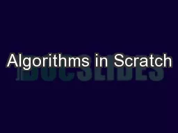 Algorithms in Scratch