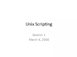 Unix Scripting