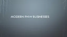 Modern PNW Businesses