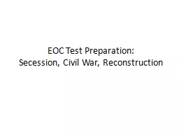 EOC Test Preparation: