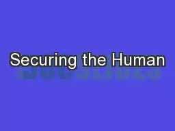 Securing the Human