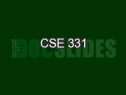 CSE 331