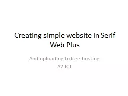 Creating simple website in Serif Web Plus
