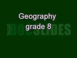 Geography grade 8