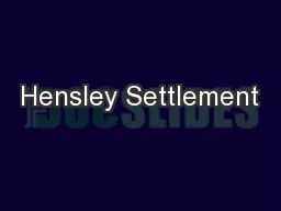 Hensley Settlement