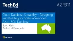 Cloud Database Scalability – Designing and Building for S