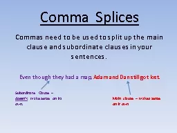 Comma Splices