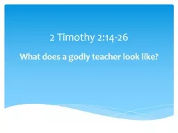 2 Timothy 2:14-26