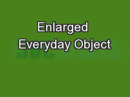 Enlarged Everyday Object
