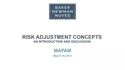 Risk Adjustment Concepts