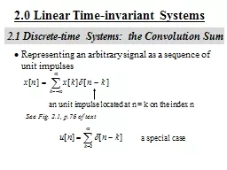 2.0 Linear Time-invariant Systems