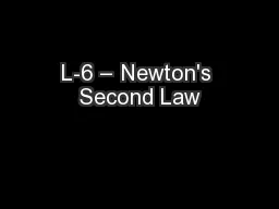 L-6 – Newton's Second Law